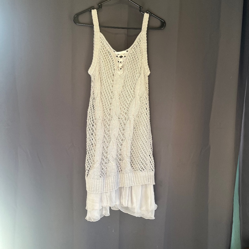 Free People Sweater Dress with ruffle bottom